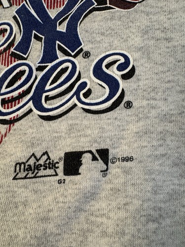 Vintage 1996 New York Yankees grau Sweatshirt World Series Champion Größe L Herren - Bild 3 von 8