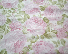 40 x 44" PRISTINE 11447 Robert Kaufman Pink Floral on Pink Cotton Fabric