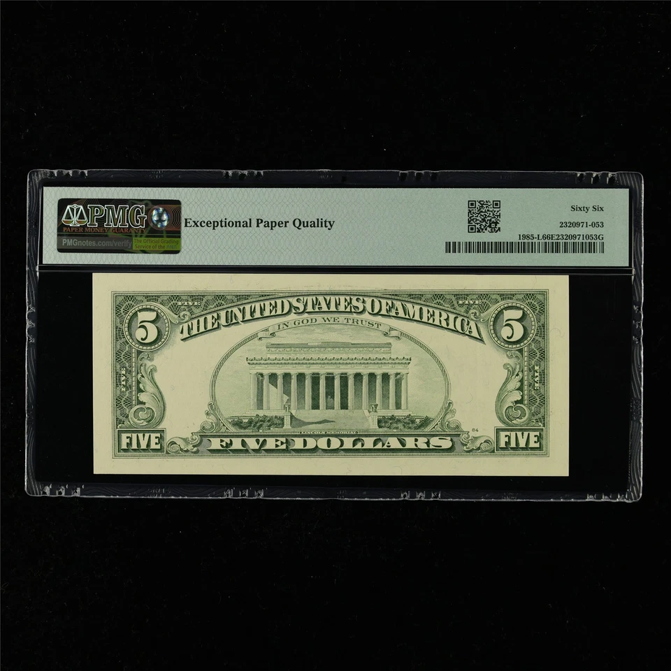 1995 FRN San Francisco 5 Dollars Fr#1985-L PMG 66 EPQ Gem UNC - Image 2 of 4