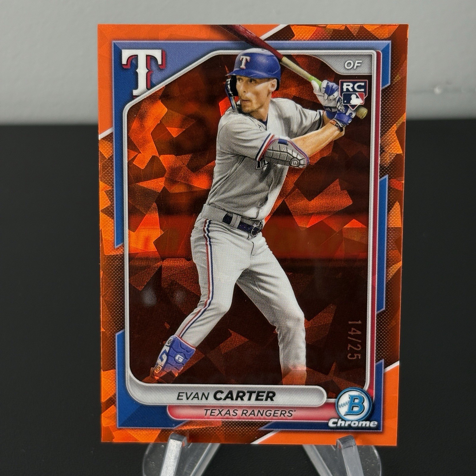 2024 Bowman Chrome Sapphire Edition - Evan Carter #65 Orange /25 (RC)