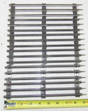 O27 gauge 8 3/4" straight track black ties - pk of 6 used, fair condition