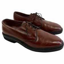 Vintage Allen Edmonds Pair Globetrotter Brown Leather Shoes 9 D