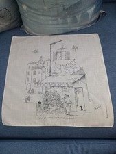 Seltenes Vintage Stofftuch hellgelb Peynet