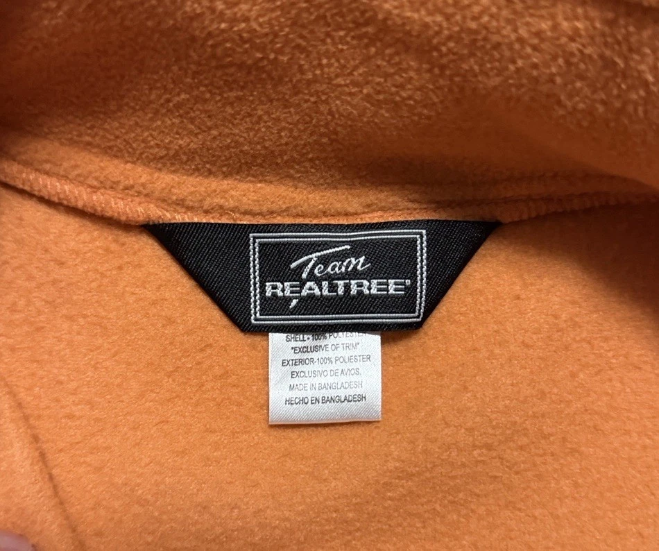 Team realtree mens Vibrant Orange Fleece Vest size medium - Image 4 of 4