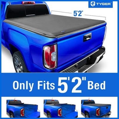 TYGER T1 Soft Roll-up Tonneau Cover for 15-18 Colorado/Canyon 5'2'' Bed