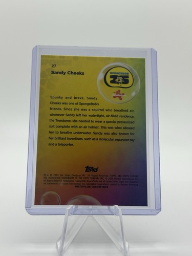 Bob Esponja 2025 Topps cromado 25 aniversario - Sandy Cheeks #27 - Imagen 2 de 2
