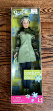 Vintage 1999 Barbie Corduroy Cool Brunette Doll Green Outfit Mattel #24659 New