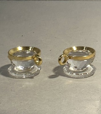 Swarovski Crystal Memories Miniature Tea Set, Teapot and 2 Cups