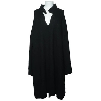 H&M, Kleid, Größe: XXL, Schwarz, Acryl/Elasthan/Polyester/Wolle, Einfarbig #Jhk