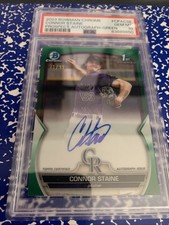 2023 Bowman Chrome - Prospect Autographs Connor Staine #CPA-CSE Green 99 AU RC 