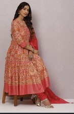 Biba Anarkali Churidar Kurta Dress XL/38 Bohemian Prairie Artsy Whimsygoth Gypsy