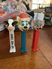 3 Pez, Chick Fil A, Chuck E Cheese, Icee Bear, Candy Dispenser, Collectible