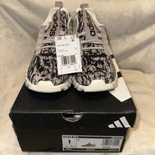 Adidas Kaptir Flow Shoes 'Grey / Grey /Core BLK' JQ7333 New W/Box Kids SZ 1