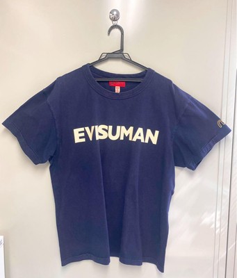 Evisu T-Shirt Indigo- Navy Evisman Vhtf Size 44 Men JPN Denim Brand Exclusive Li