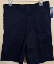 Dickies Shorts Boys 18 Navy Blue Flat Front Uniform