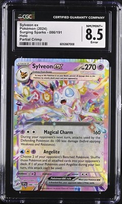 Sylveon EX *CRIMP ERROR* 1/1 - Surging Sparks 86/191 CGC 8.5 Graded ...