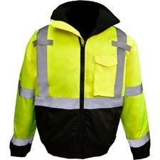 Radians Men's Class 3 Hi-Vis Bomber Jacket , Lime, XL, Model SJ11QB-3ZGS-XL