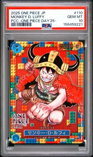 2025 ONE PIECE JAPANESE PREMIUM CARD #110 MONKEY D. LUFFY PSA 10