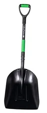  with Lightweight Aluminum Head Construction, Ergonomic No-Slip H Scoop Shovel