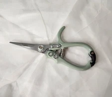 Modern Sprout Carbon Steel Needle Nose Plant Trim Shears Snips New Green