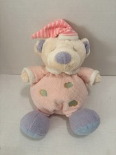 Toys R US Soft Classics Pastel Plush Teddy Bear Rattle Vintage