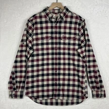 Fjallraven Skog Shirt Mens XL Red Black Plaid Flannel Slim Fit Outdoor Huckberry