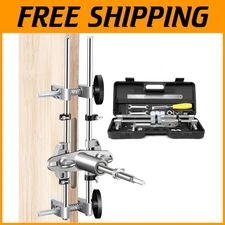 Precision Door Lock Mortiser Kit with Tungsten Cutters - Adjustable & Portable