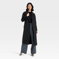 A New Day Women's Double Faced Wrap Coat Side Pockets