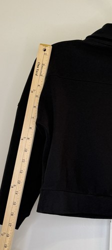 Freely Women’s Black Cowl Neck Pullover Sweatshirt L Long Sleeve Activewear - Picture 6 of 9