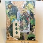 8x10 original art For Sale By Artist mixed media acrylic pour fluid Egyptian  — photo 2
