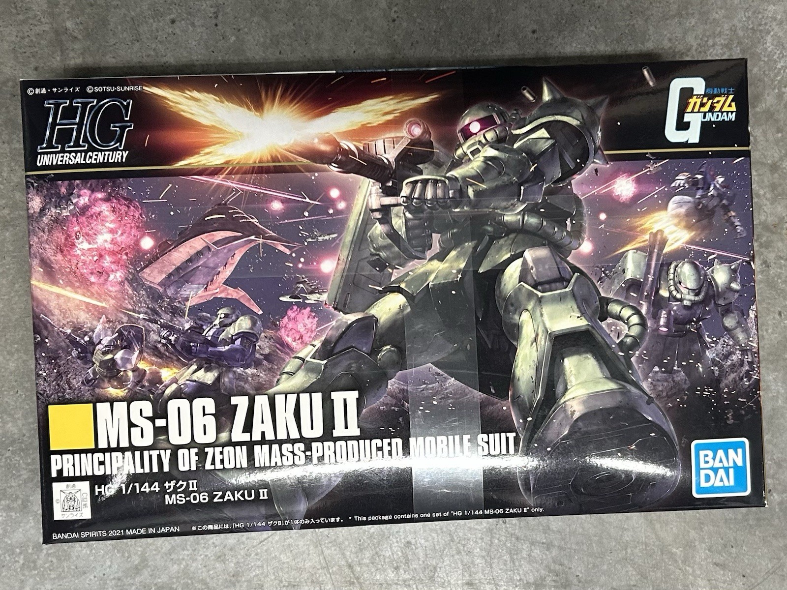 Bandai High Grade 1/144 Scale MS-06 Zaku II (Revive) Gundam Plastic Model Kit