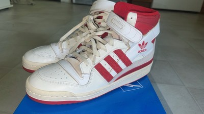 Men s Adidas Forum 84 Hi White/Red/Grey Sz. 12 VNDS 