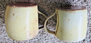 Pair of Handmade Pottery Mugs - Very Unique - See photos