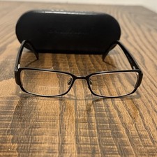 Donna Karan DK3516 Black Rectangle Glasses Frames 1001 53-15 135 Italy w/ Case