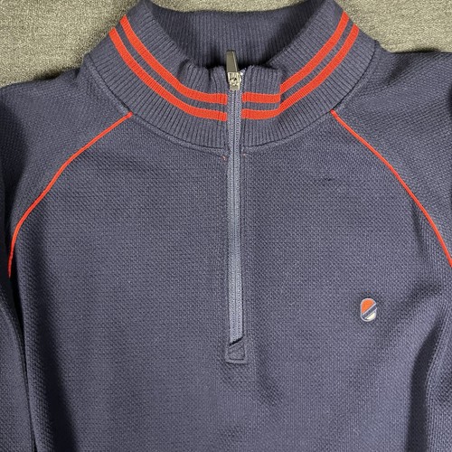 Extracurricular Malara 1/4 Zip Pullover Men's LARGE Pique Navy Blue Golf - Picture 4 of 11