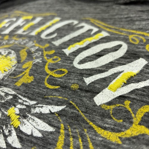 Affliction Live Fast Raglan Camicia Donna Grande Sottile Doppia Faccia Cuciture L - Foto 6 di 9