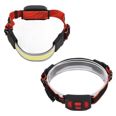 COB Headlight Rechargeable 3 Modes Adjustable High Bright Headlamps For Nigh SET