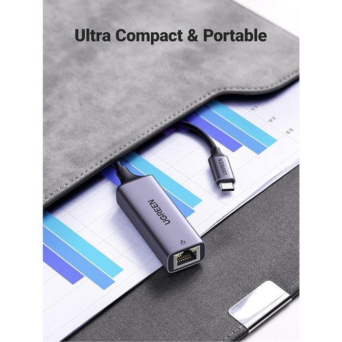 Adaptador Ethernet USB C UGREEN 1Gbps RJ45 Plug Play para MacBook iPhone iPad XPS - Imagen 6 de 12