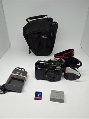 Canon PowerShot G11 /10MP Digital Camera 20x Optical Zoom Black W Charger Case