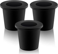 3 Pieces Patio Table Umbrella Hole Ring Insert 2.5 Inches, Black