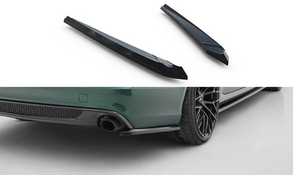 Heck Ansatz Flaps Diffusor V.2 FüR Audi A6 S-Line Avant C7 HeckschüRze Schwarz-image