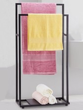 Towel Racks for Bathroom, 39'' Tall 2 Tier Bathroom Towel Stand with Storage ...