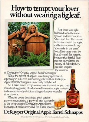 DeKuyper Apple Barrel Schnapps Vintage Magazine Print Ad 1970s Barrel Bath