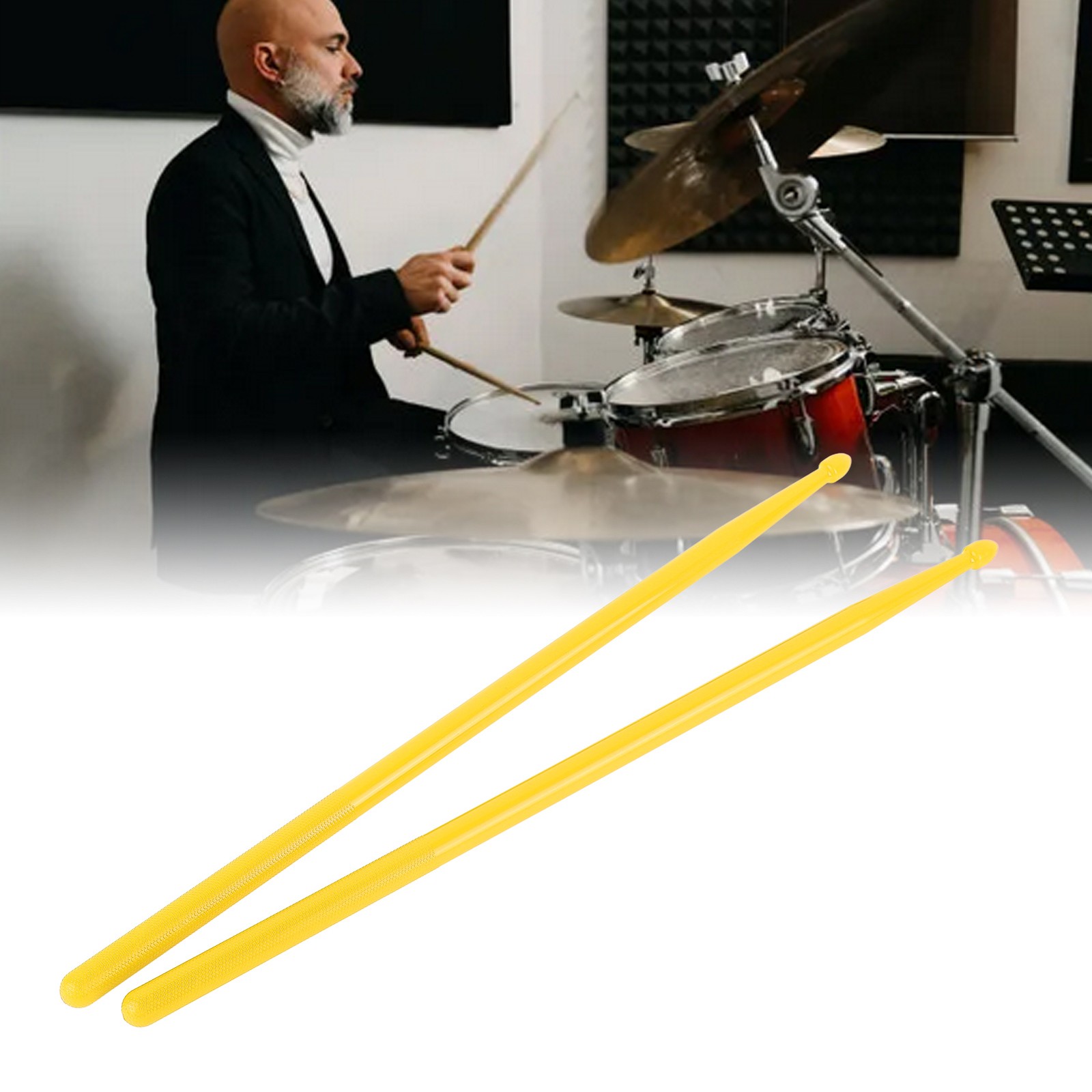 2PCS Nylon Drumsticks Exercise Drum Stick Replacement Portable Drum Rods For Per