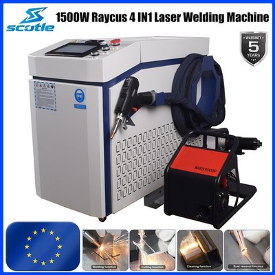 1500W 4 in 1 Fiber Laser Welder Laser Welding Cleaning Cutting Machine Chiller