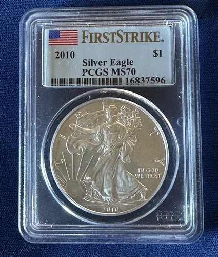 2010 Silver Eagle FIRST STRIKE PCGS MS 70 $1 Coin