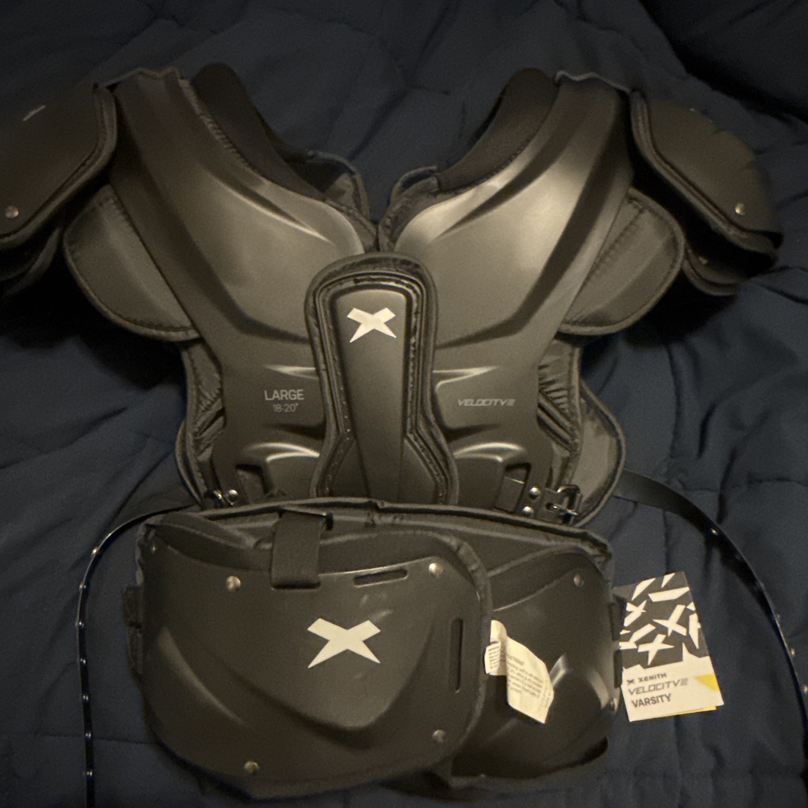 Xenith Velocity Varsity Football Shoulder Pads Padded w/ Back/Rib  protector