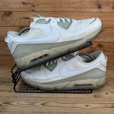 Nike Turnschuhe Herren Größe UK 11 Air Max 90 Terrascape Weiß Grau Laufschuhe