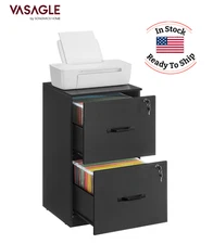 VASAGLE File Cabinet (2 Drawers with Locks) Home/Office Printer Stand Organizer