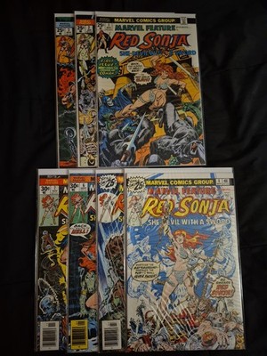 Marvel Feature Red Sonja #1-7 (Marvel Comics 1975) Full Run Lot 